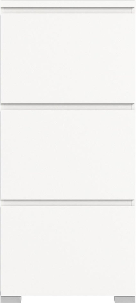 Shoelove schoenenkast 3 kleppen 60x130cm wit. (4066432012840)