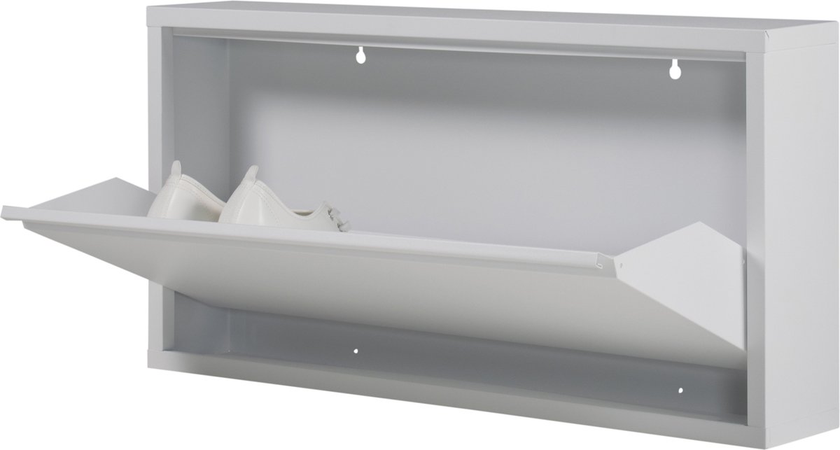 Spinder Design schoenenkast Billy 1 - Wit - 3 paar schoenen - Staal (8712077108962)