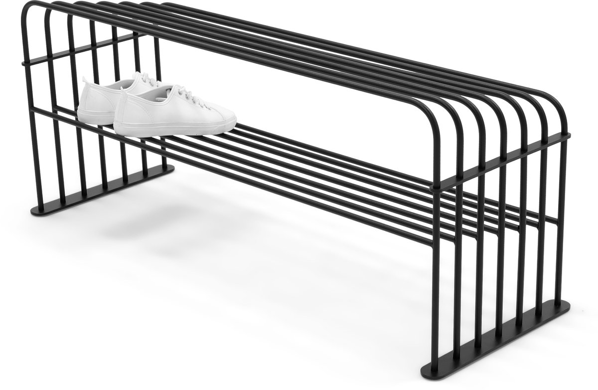 Spinder Design schoenenrek Grid 100 - Zwart - 10 paar schoenen - Staal (8712077116394)