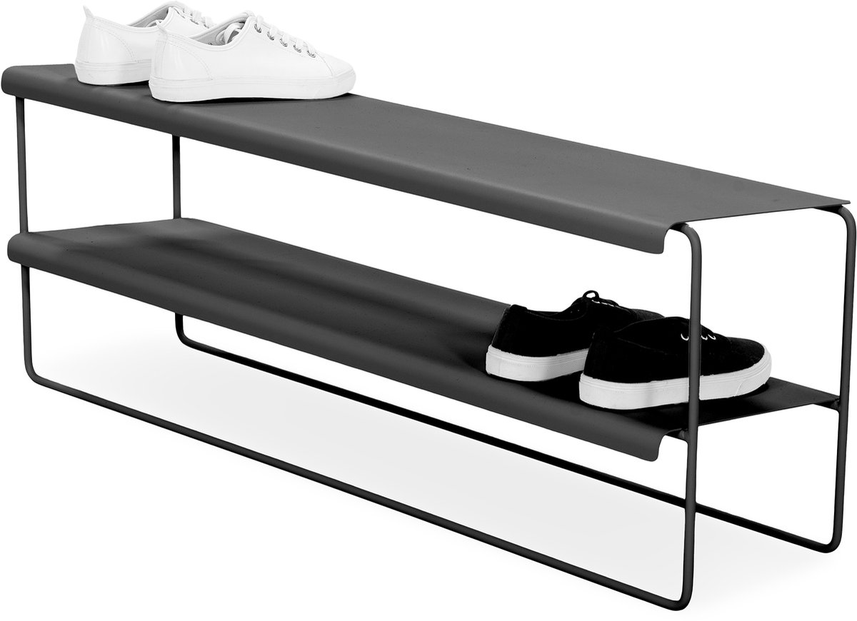 Spinder Design schoenrek Nivo 100 - Zwart - 10 paar schoenen - Staal (8712077116370)