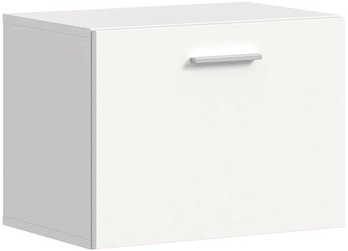 Vaga schoenenkast wandgemonteerd 52x39cm 1 klepdeur wit. (4066432037751)