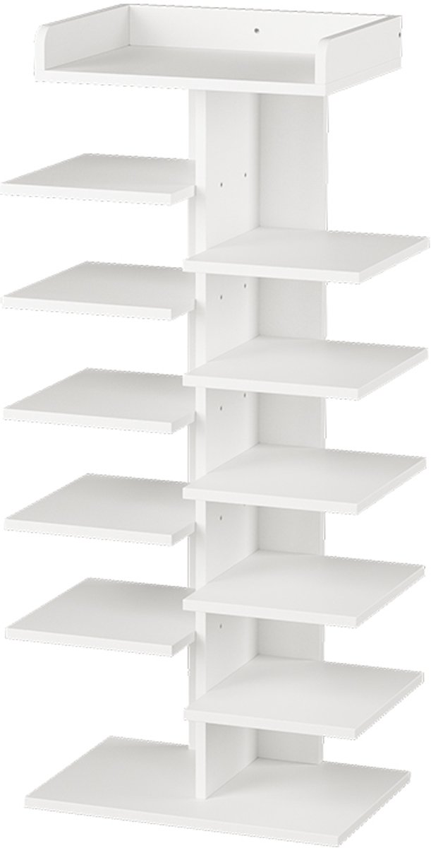 Vicco Stepy Schoenenkast - 45 x 114 cm met 10 compartimenten Wit (4066731514557)