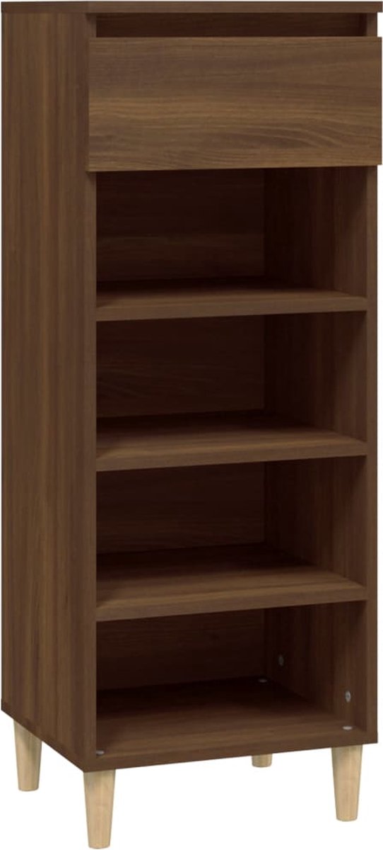 vidaXL - Schoenenkast - 40x36x105 - cm - bewerkt - hout - bruin - eikenkleur (8720287224679)