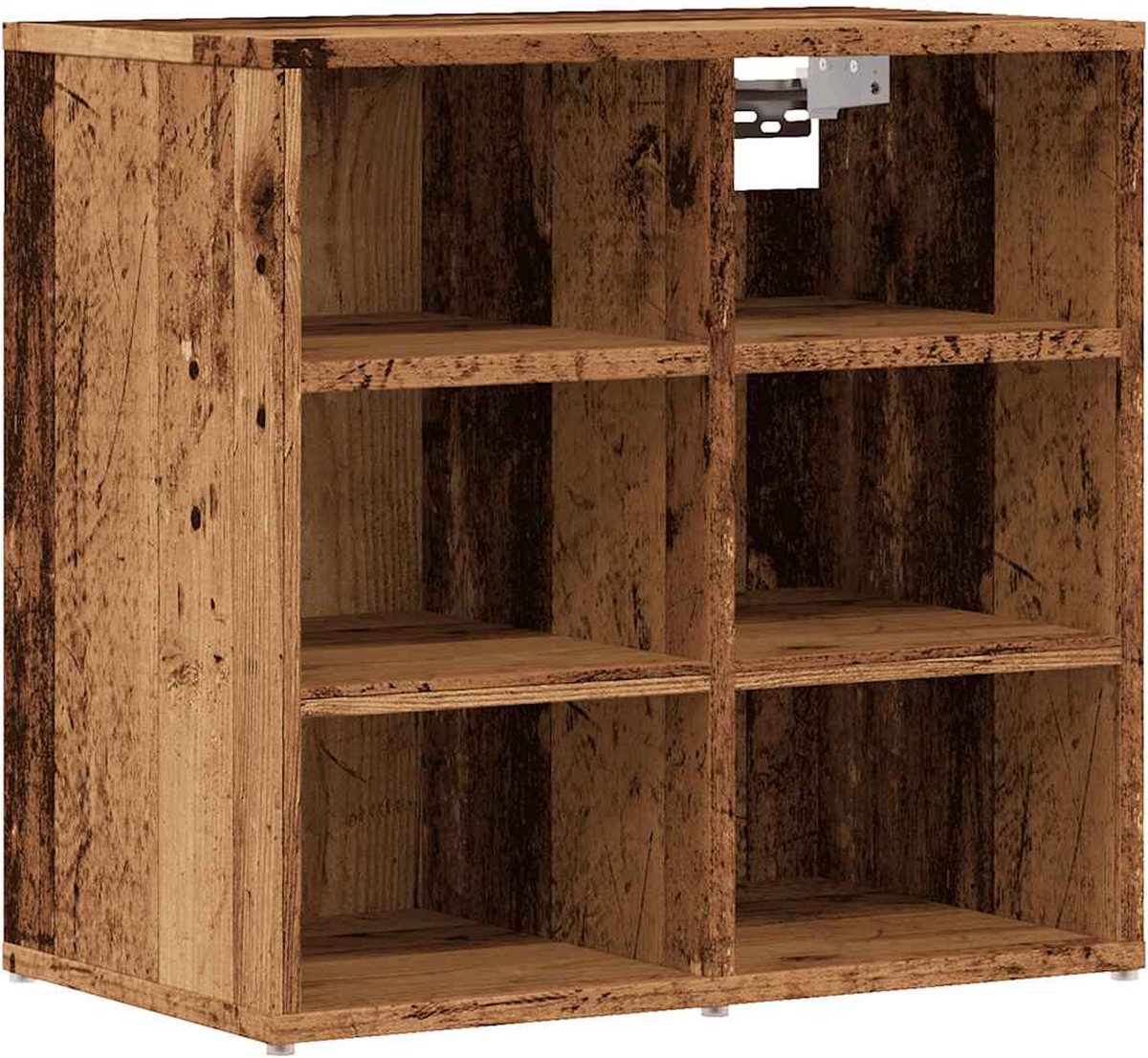 vidaXL - Schoenenkast - 52x30x50 - cm - oud - houtkleurig (8721158443229)