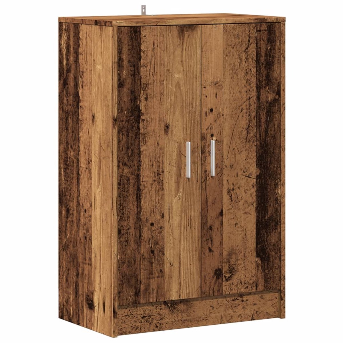 vidaXL - Schoenenkast - 60x35x92 - cm - bewerkt - hout - oud - houtkleurig (8721158440518)