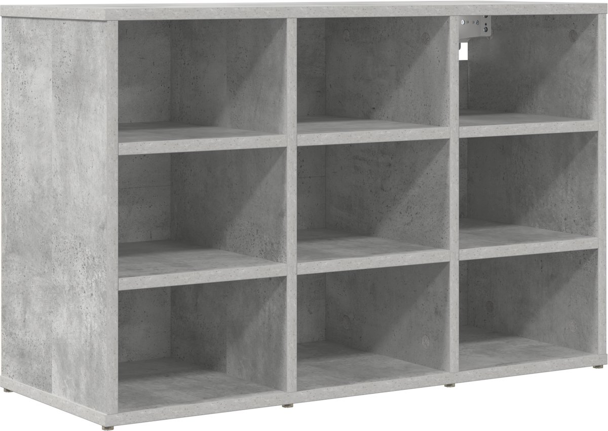 vidaXL - Schoenenkast - Betongrijs - 77,5 - x - 30 - x - 51 - cm - Bewerkt - hout (8720286642764)