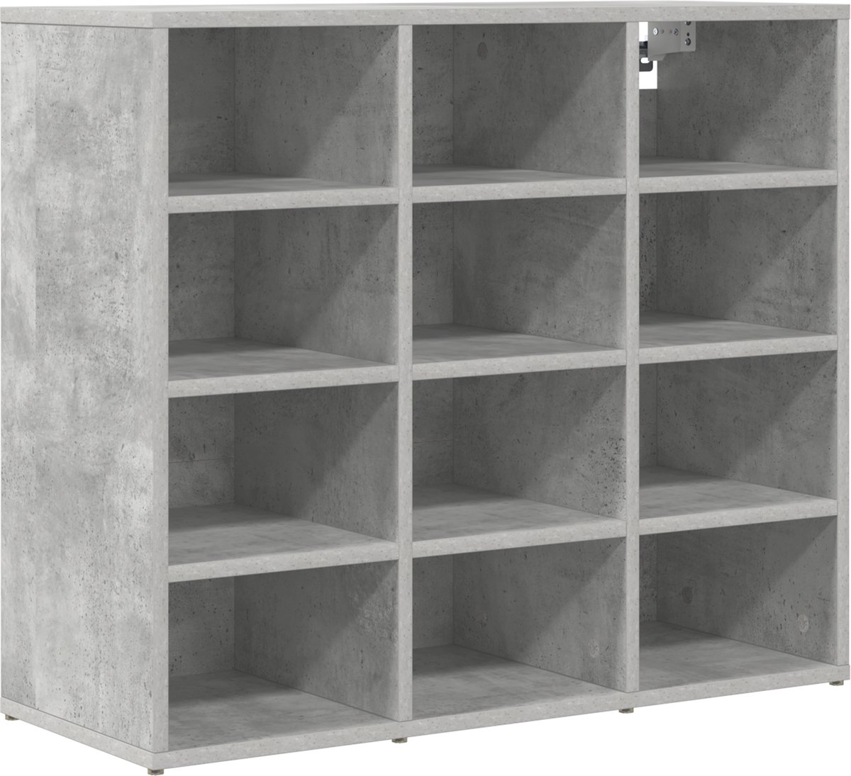 vidaXL - Schoenenkast - Betongrijs - 77,5 - x - 30 - x - 67 - cm - Bewerkt - hout (8720286643129)