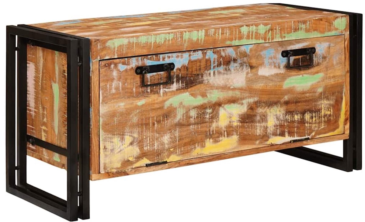 vidaXL - Schoenenkast - Bruin - 90 - x - 38 - x - 45 - cm - massief - gerecycled - hout (8721158375377)