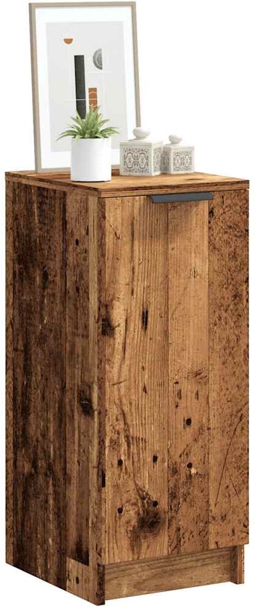 vidaXL Schoenenkast - Oud Hout - 29,5x35x70 cm Schoenenrek - Schoenenrekken - Opbergrek Voor Schoenen - Schoenenstellage (8025340383073)