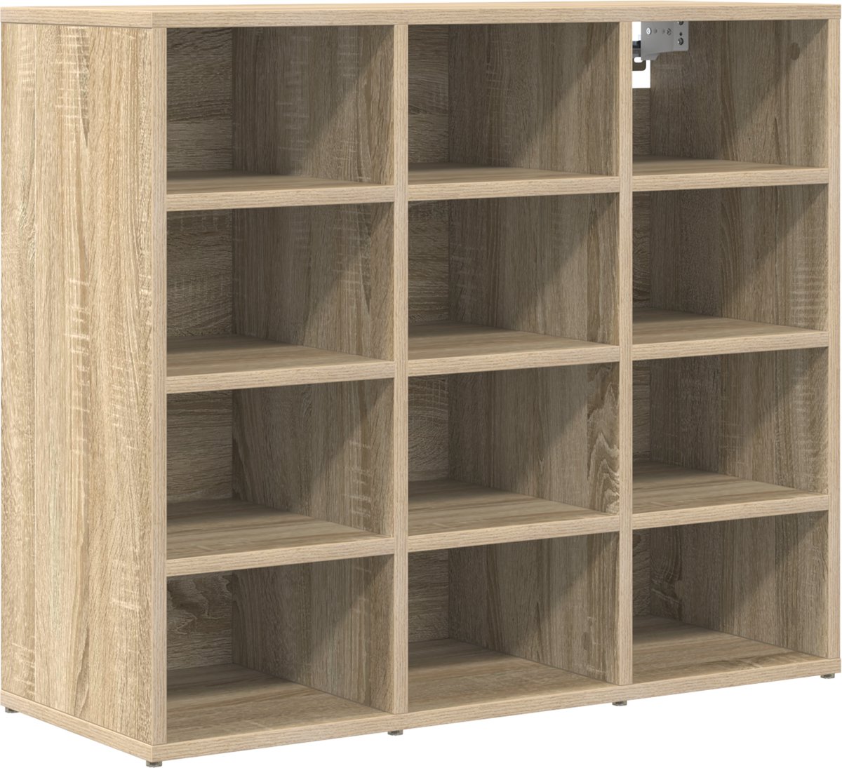 vidaXL - Schoenenkast - Sonoma - eiken - 77,5 - x - 30 - x - 67 - cm - Bewerkt - hout (8720286643112)