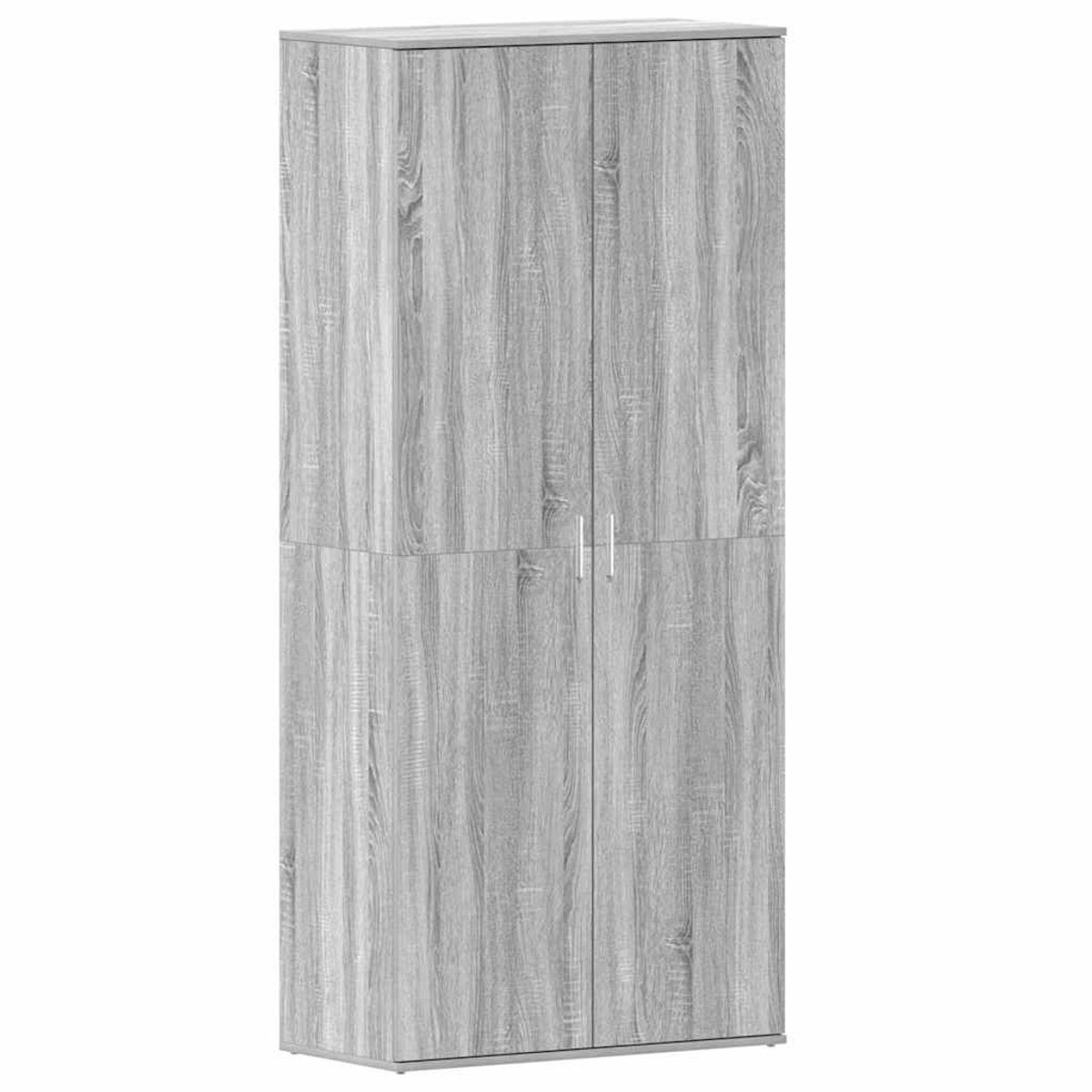 vidaXL - Schoenenkast - met - de - deur - Grijs - 80 - x - 39 - x - 180 - cm - Bewerkt - hout (8721158860347)