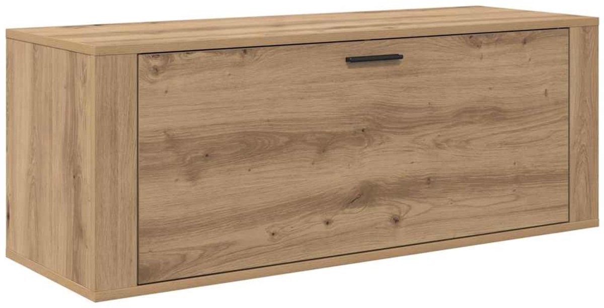 vidaXL - Schoenenkast - met - plank - artisanaal - eikenkleurig - 100 - x - 35 - x - 38 - cm (8721288907479)