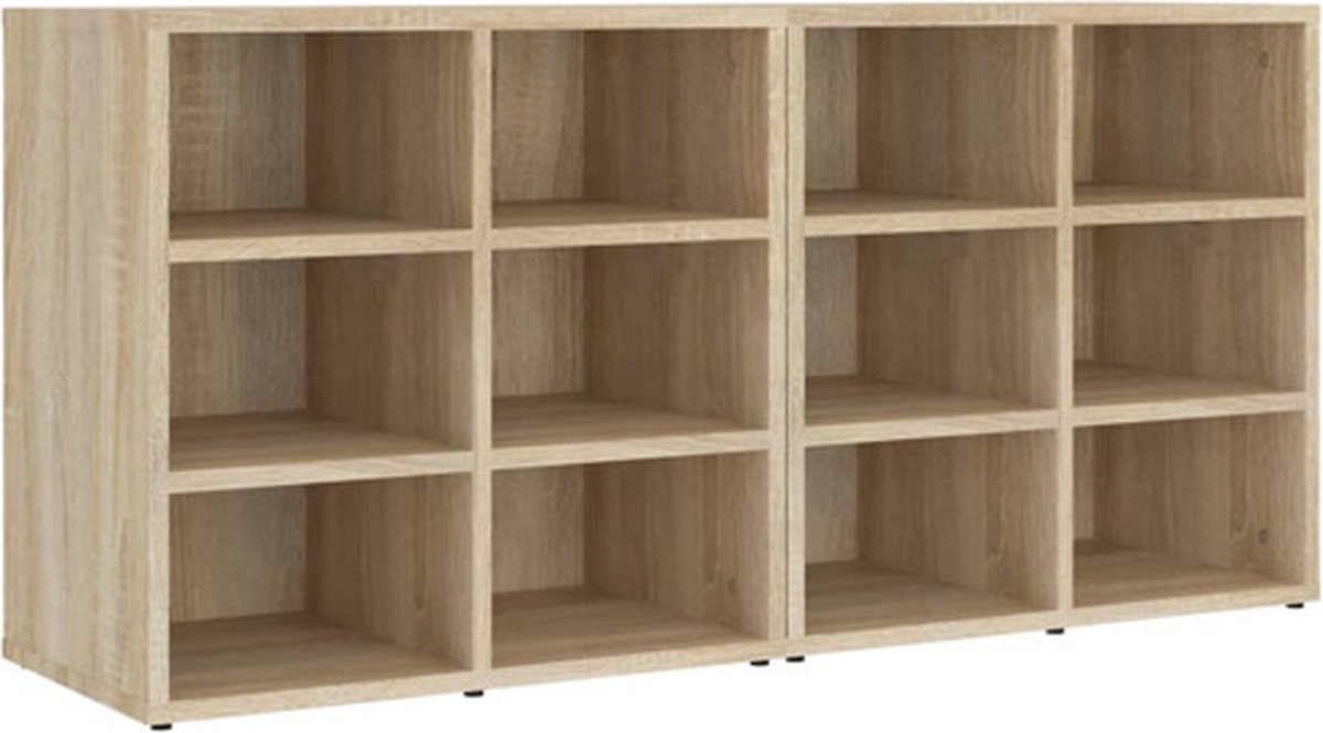 vidaXL - Schoenenkasten - 2 - st - 52,5x30x50 - cm - sonoma - eikenkleurig (8720286642887)