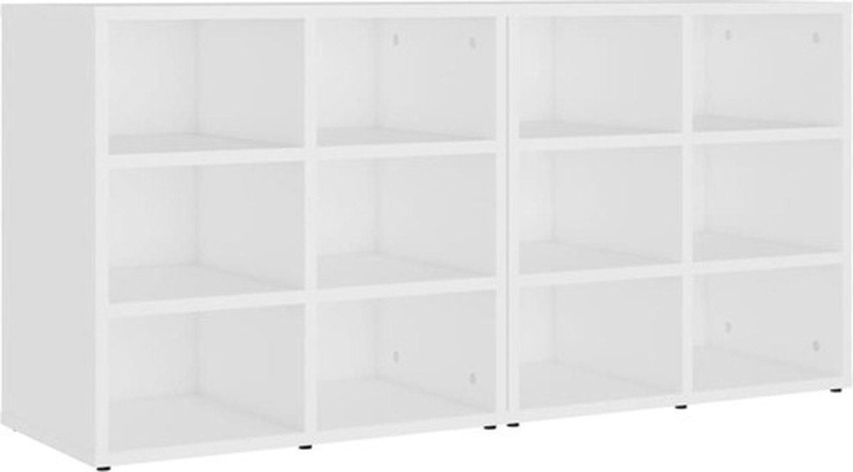 vidaXL - Schoenenkasten - 2 - st - 52,5x30x50 - cm - wit (8720286642825)