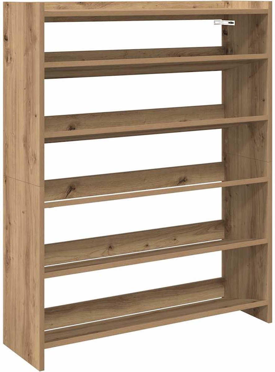 vidaXL Schoenenrek | 80x25x100 cm | Artisanaal Eiken (8176929716437)