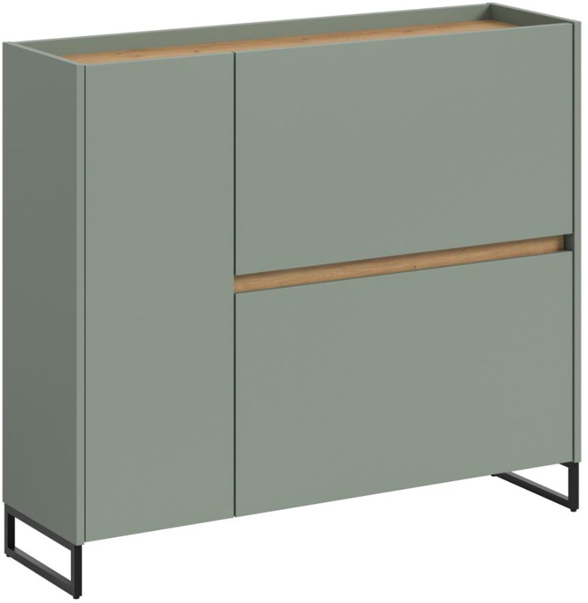 Drive schoenenkast 1 deur, 2 vouwdeuren salvie decor. (4066432036662)