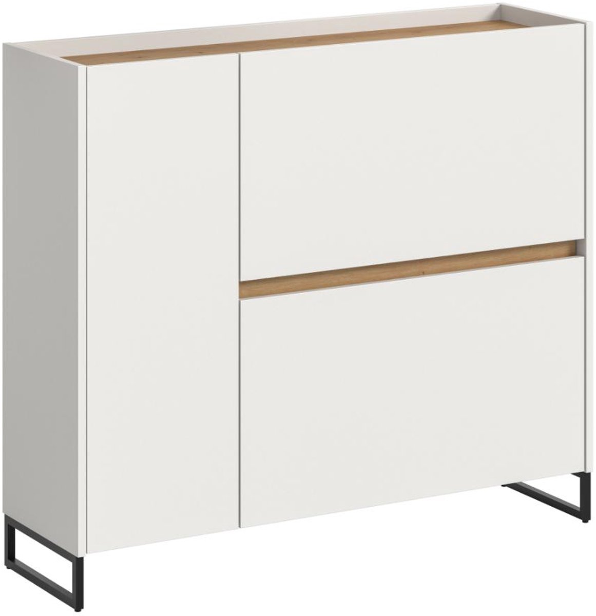 Drive schoenenkast 1 deur, 2 vouwdeuren wit. (4066432036136)