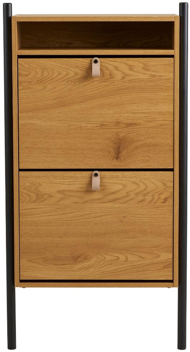 Elna schoenenkast 2 kleppen eikendecor. (5713917037919)