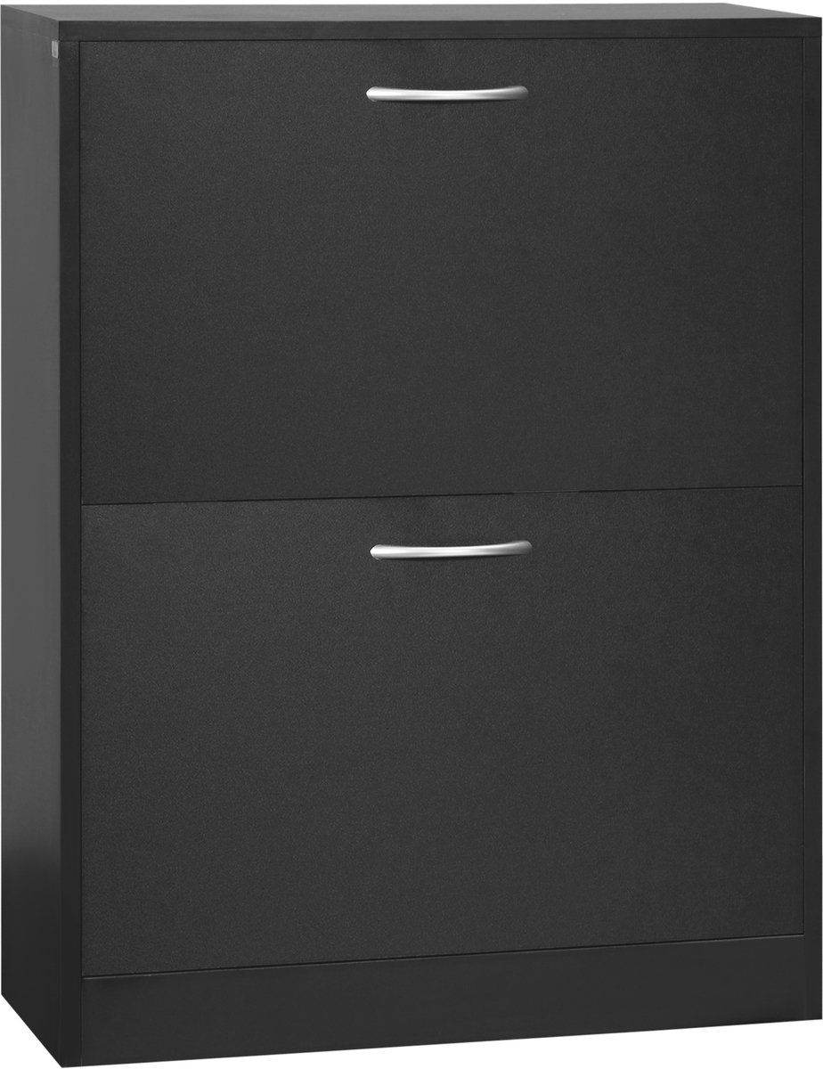 HOMCOM-Schoenenkast-Hout-10x10x10cm-Zwart (3662970014714)