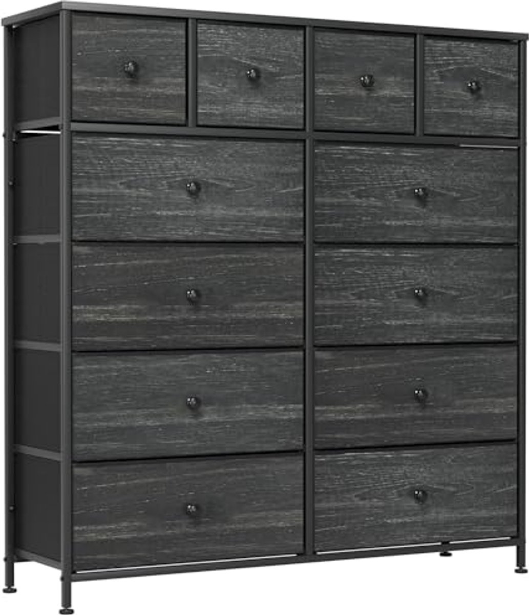 Industriële stijl opbergkast met 12 laden voor woonkamer, hal of slaapkamer (6154015255277)