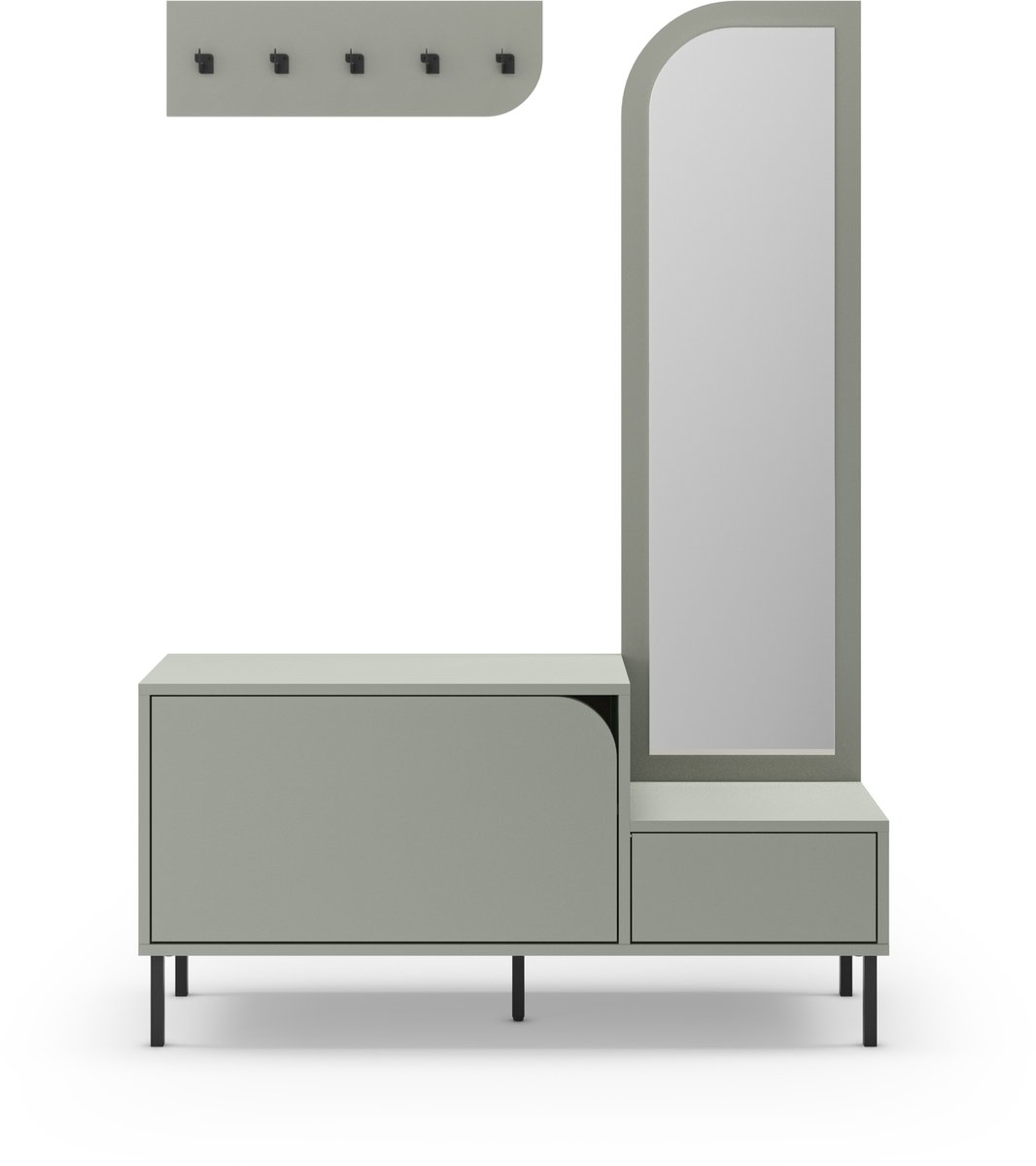 Marckeric - Schoenenkast Bea - Groen - 112x38.5x172cm (8435178334244)