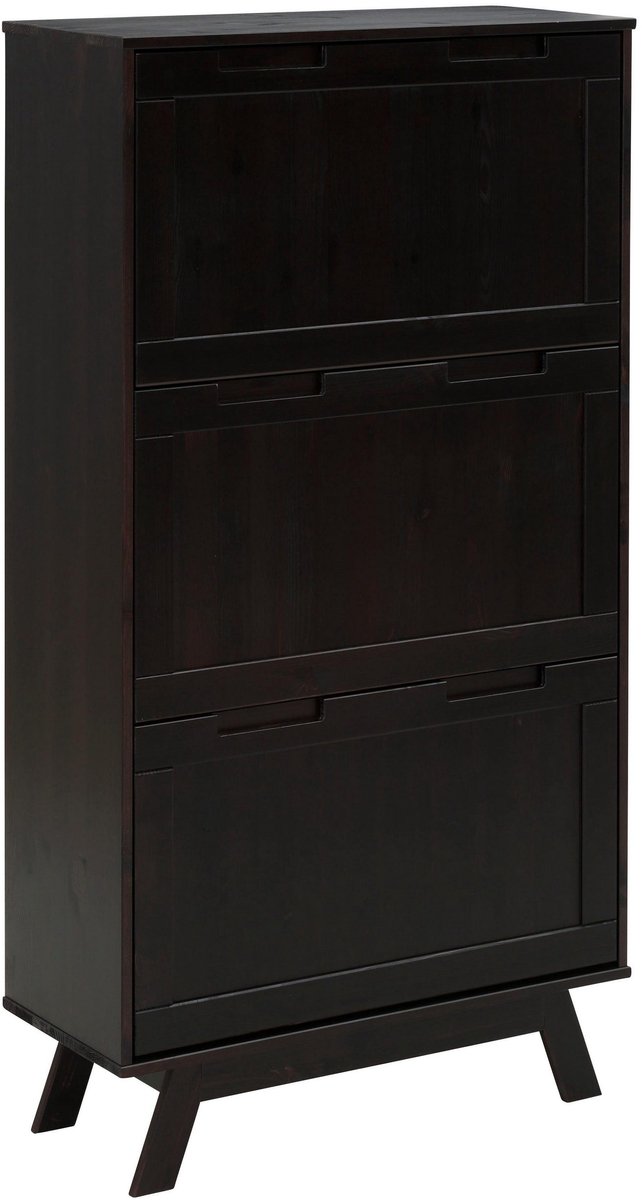 Ohio|Schoenenkast met 3 kleppen in grenen bruin (5711950070054)