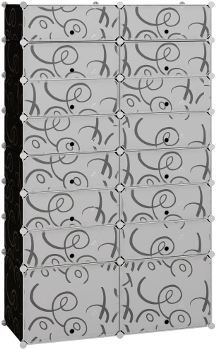 Opslagrek 95×37×160 cm Zwart Staal 2-laags Ontwerp Schoenenrek Boekenrek Kledingkast Multifunctioneel Voor Woonkamer Slaapkamer (4255890931422)