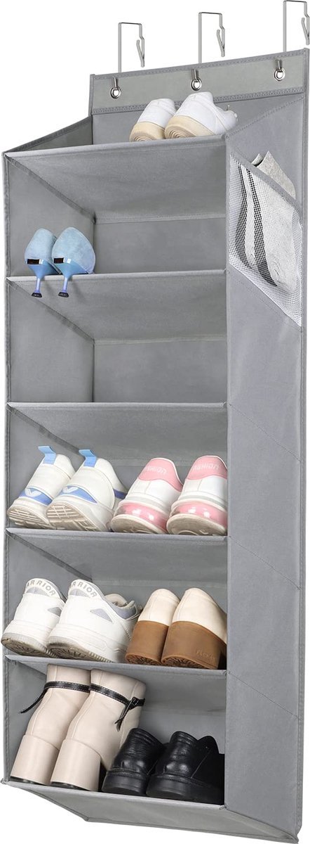 PolkaHome ® Ruimtebesparende Deurhanger Organizer met Diepe Vakken voor Schoenen en Accessoires (8721242054188)