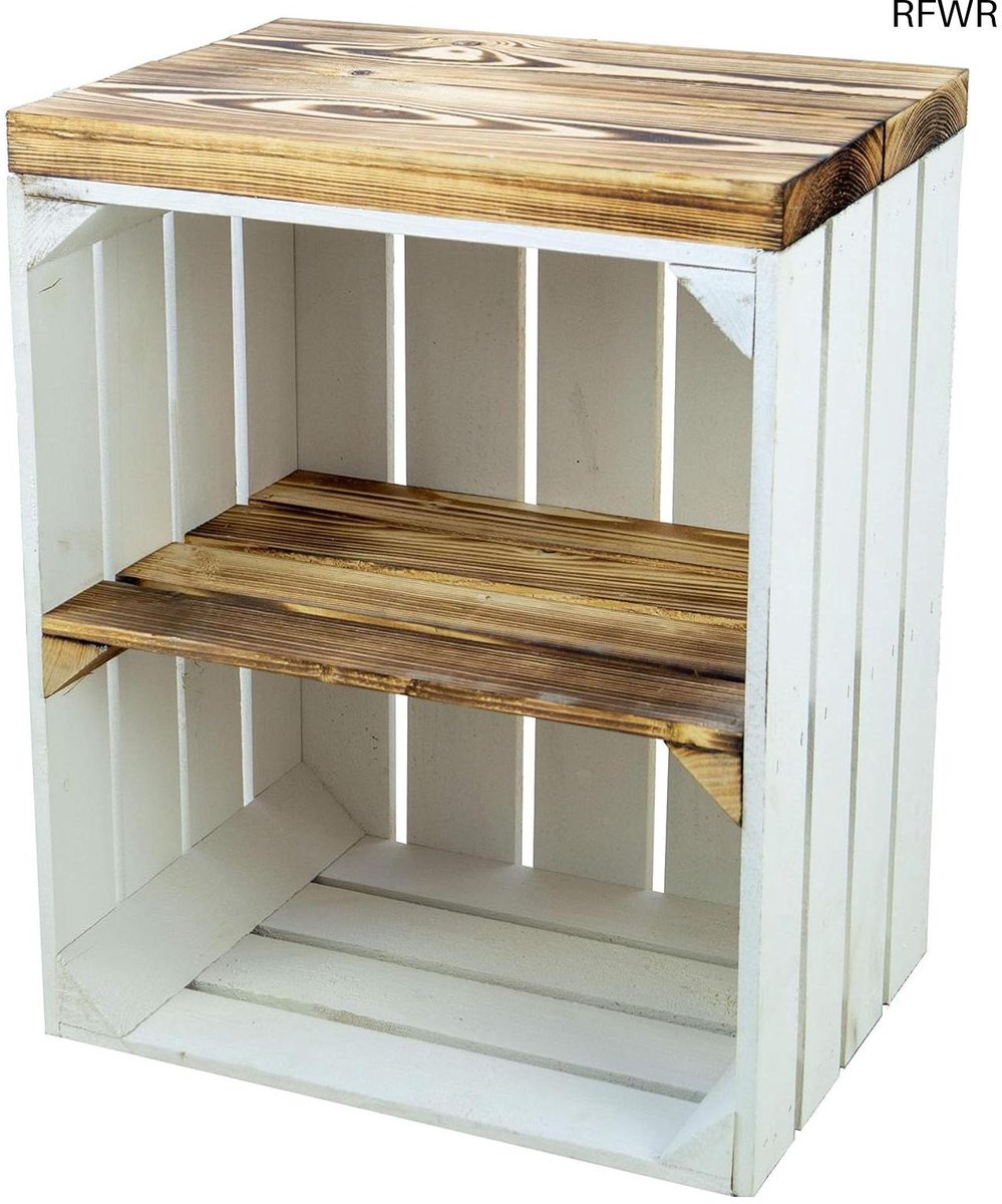 RFWR® Massieve houten zitkist en opbergtafel - Veelzijdige schoenenkast en kruk 40 x 30 x 53 cm (8721316211899)