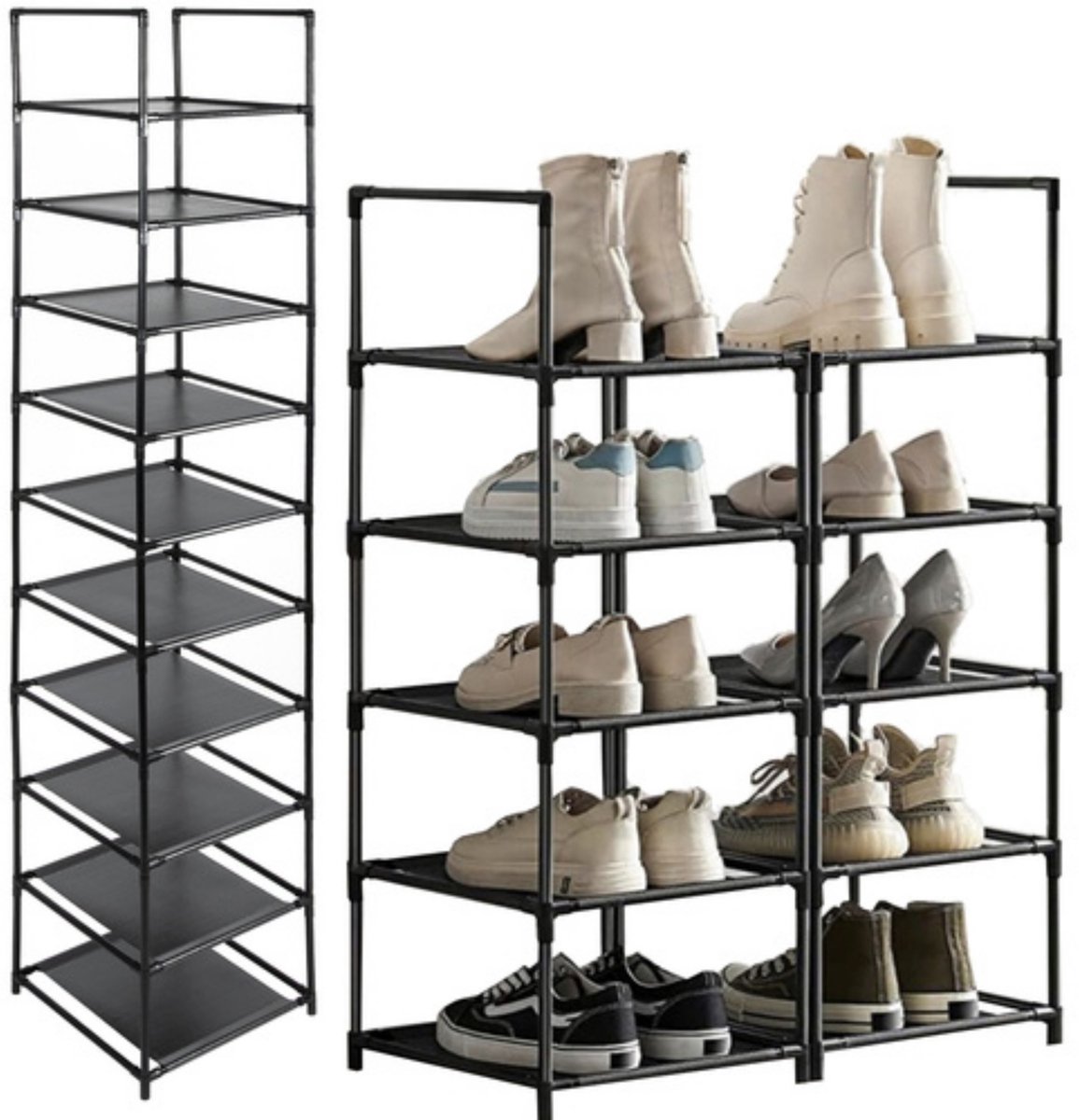 Ruhhy modulair schoenenrek - 10-delig rek voor 10 paar schoenen (5900779955714)