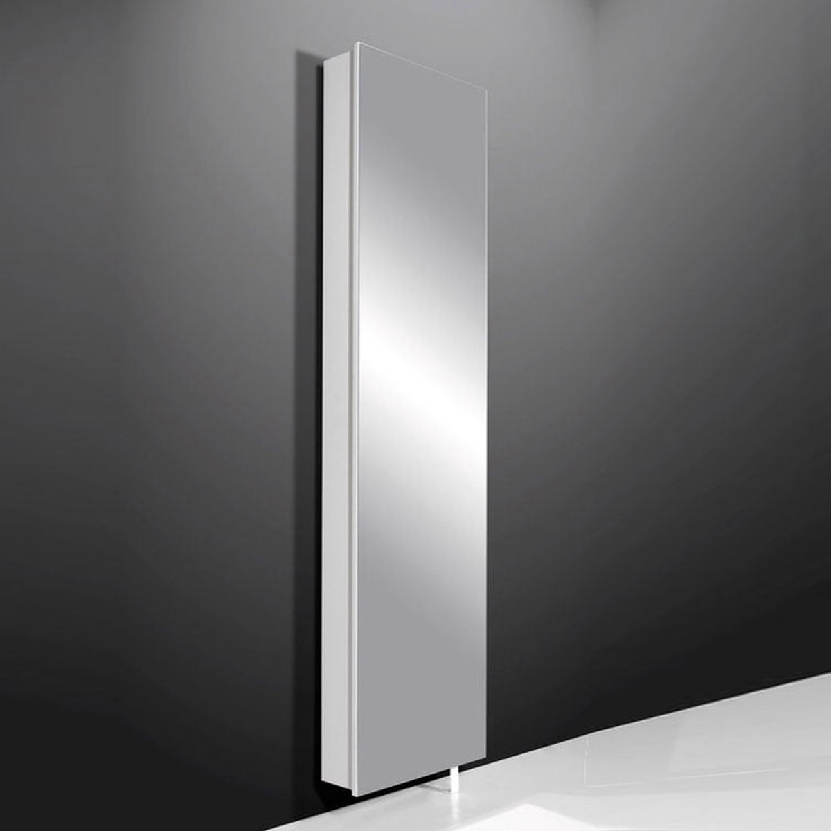 Schoenenkast Amfia Wit - 12 paar schoenen - Breedte 50 cm - Hoogte 195 cm - Diepte 18 cm - Met kleppen (6097153637669)