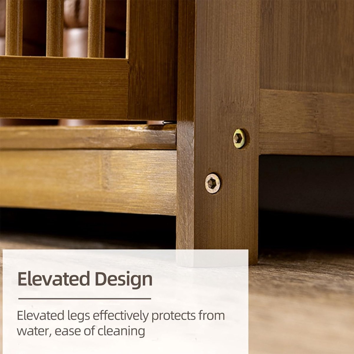 Schoenenkast Bamboe Industrieel met 4 Planken, 1 Lade en 3 Ademende Deuren - Industrieel Schoenenrek voor Hal, Woonkamer of Slaapkamer - Opbergkast voor Sportschoenen, Hoge Hakken en Platte Schoenen - Industrialhome (9501972592476)