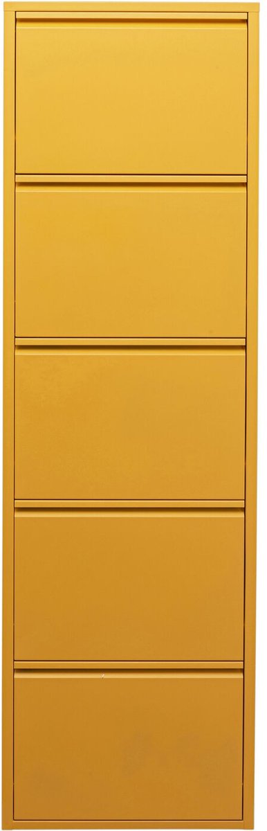 Schoenenkast Caruso geel 5 laden Kare Design (4025621880165)