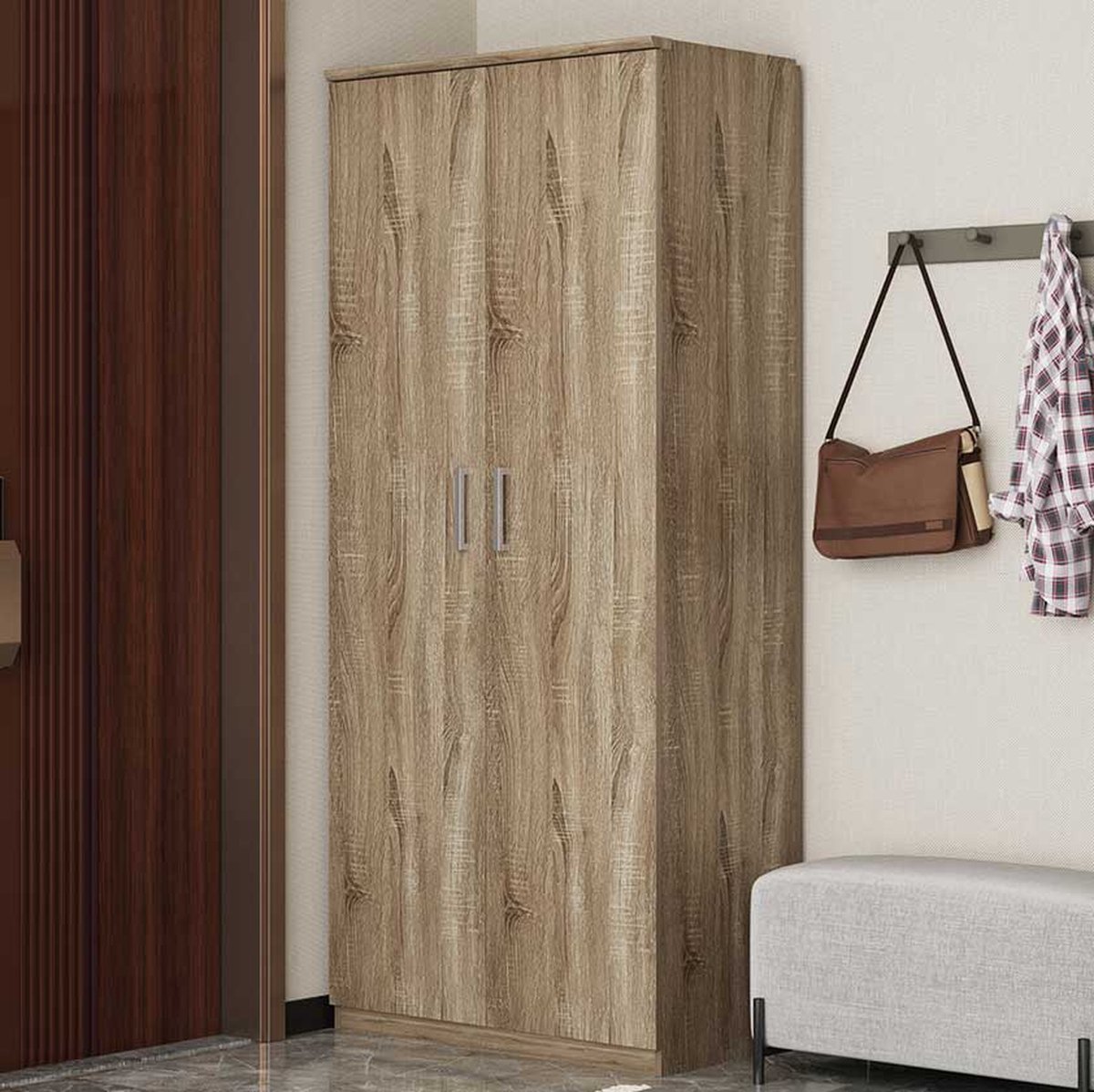 Schoenenkast Nikkie-sonoma eik (5400860522028)