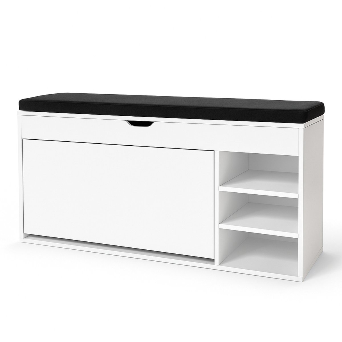 Schoenenkast met zitplaats en uittrekbare planken GRADIA, 100 x 34 x 50 cm (5902973463620)