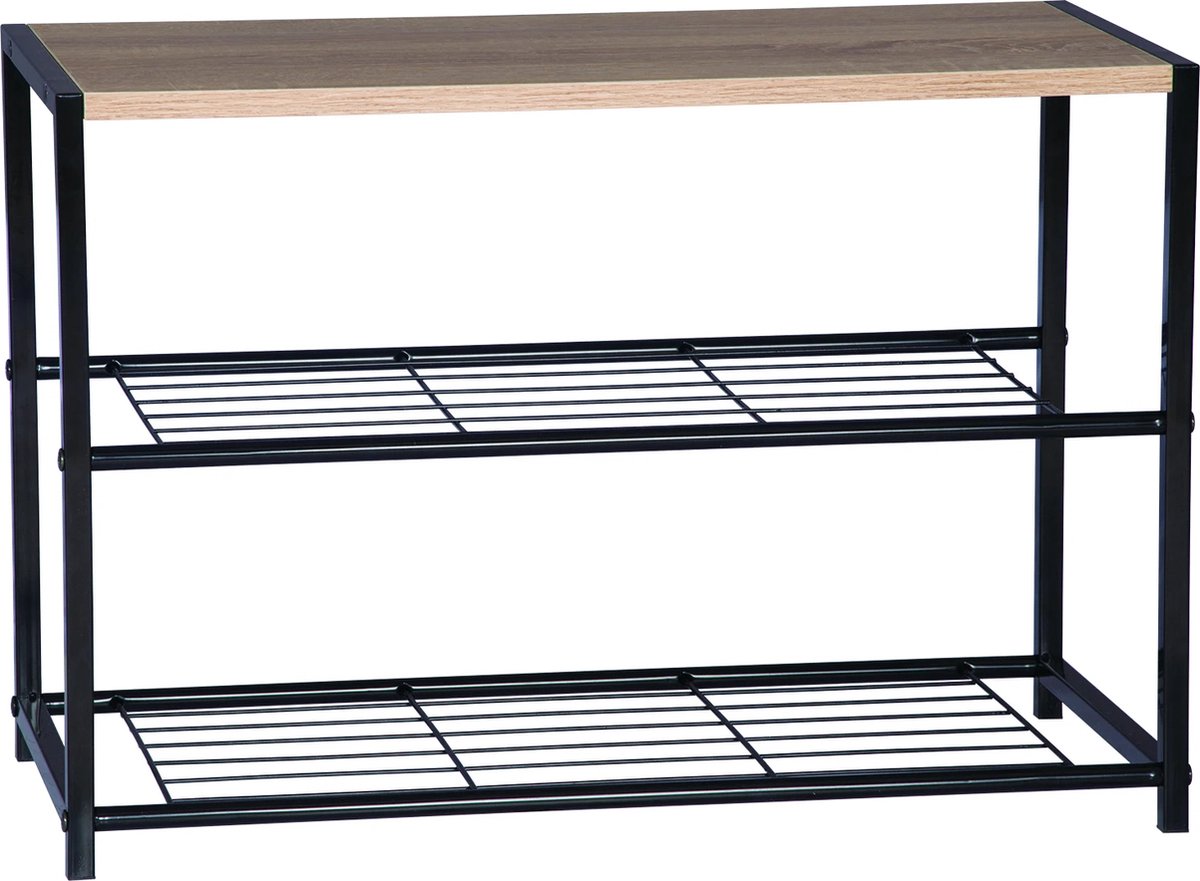 Schoenenrek - Opbergrek Schoenen - Schoenenkast - Kast voor Schoenen - Bruin - 2 Laags (8998340104316)