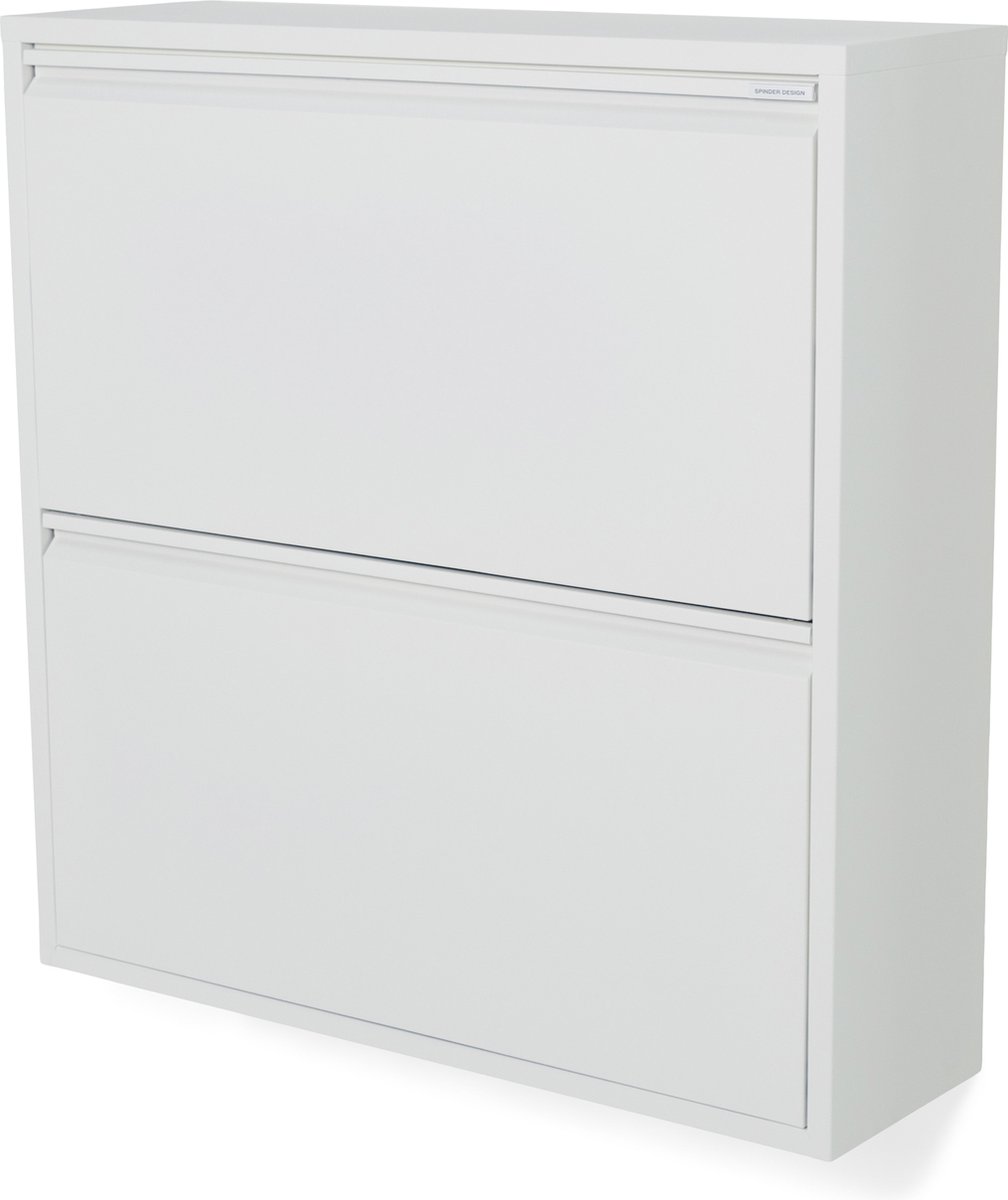 Spinder Design schoenenkast Billy 2 - Wit - 12 paar schoenen - Staal (8712077111504)