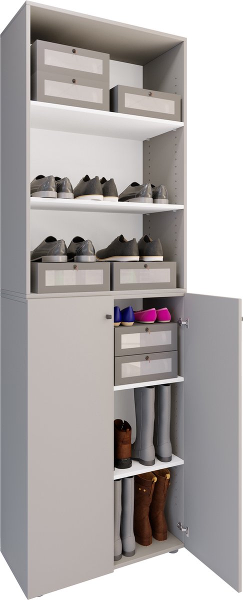 VCM XL houten grote schoenenkast schoenenrek grote laarzen halmeubel Lona 6 vakken XL houten grote schoenenkast schoenenrek grote laarzen halmeubel Lona 6 vakken (4051814428685)