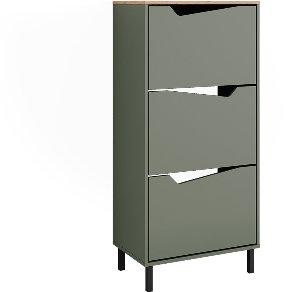 Vicco Marelle Schoenklaprek - 60 x 129.5 cm met 3 compartimenten Groen/Kunstzinnig (4066731526635)