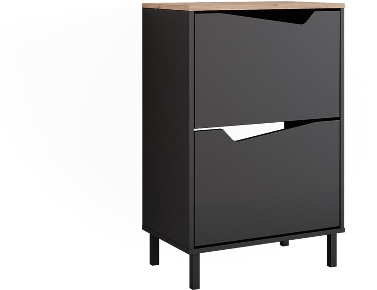 Vicco Marelle Schoenklaprek - 60 x 91.6 cm met 2 compartimenten Antraciet/Artisan (4066731526697)