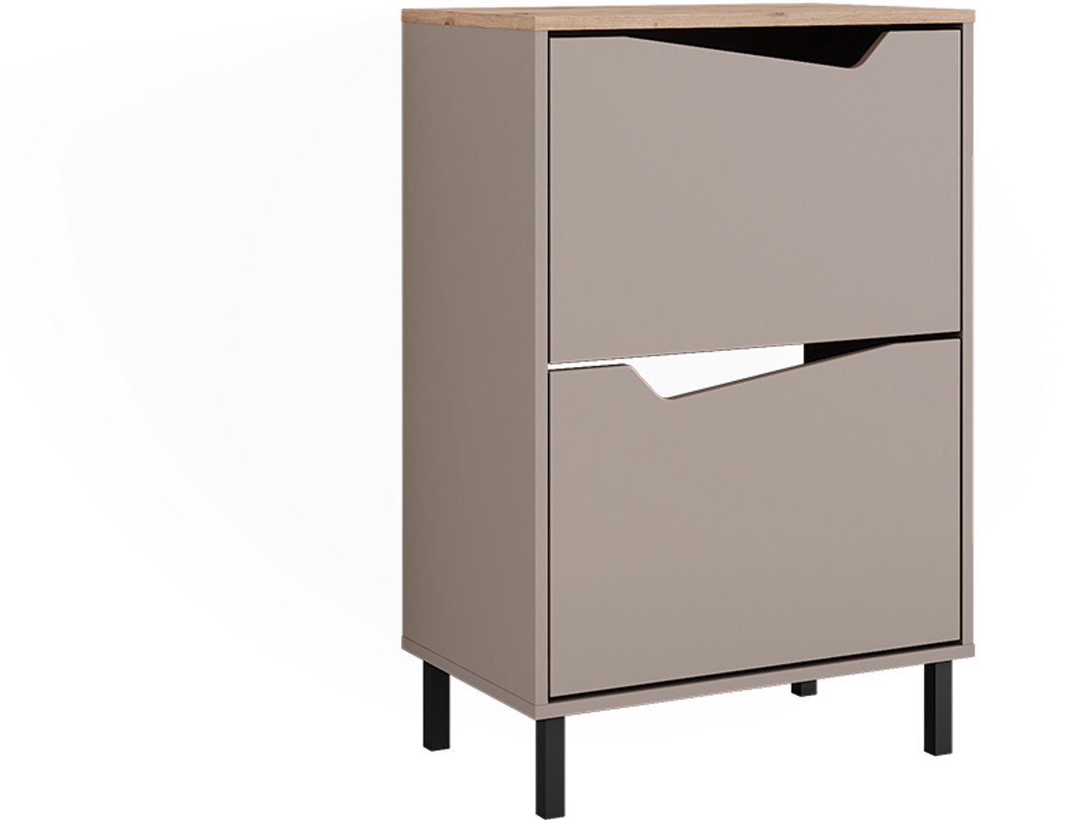 Vicco Marelle Schoenklaprek - 60 x 91.6 cm met 2 compartimenten Grijs/Artisan (4066731526703)