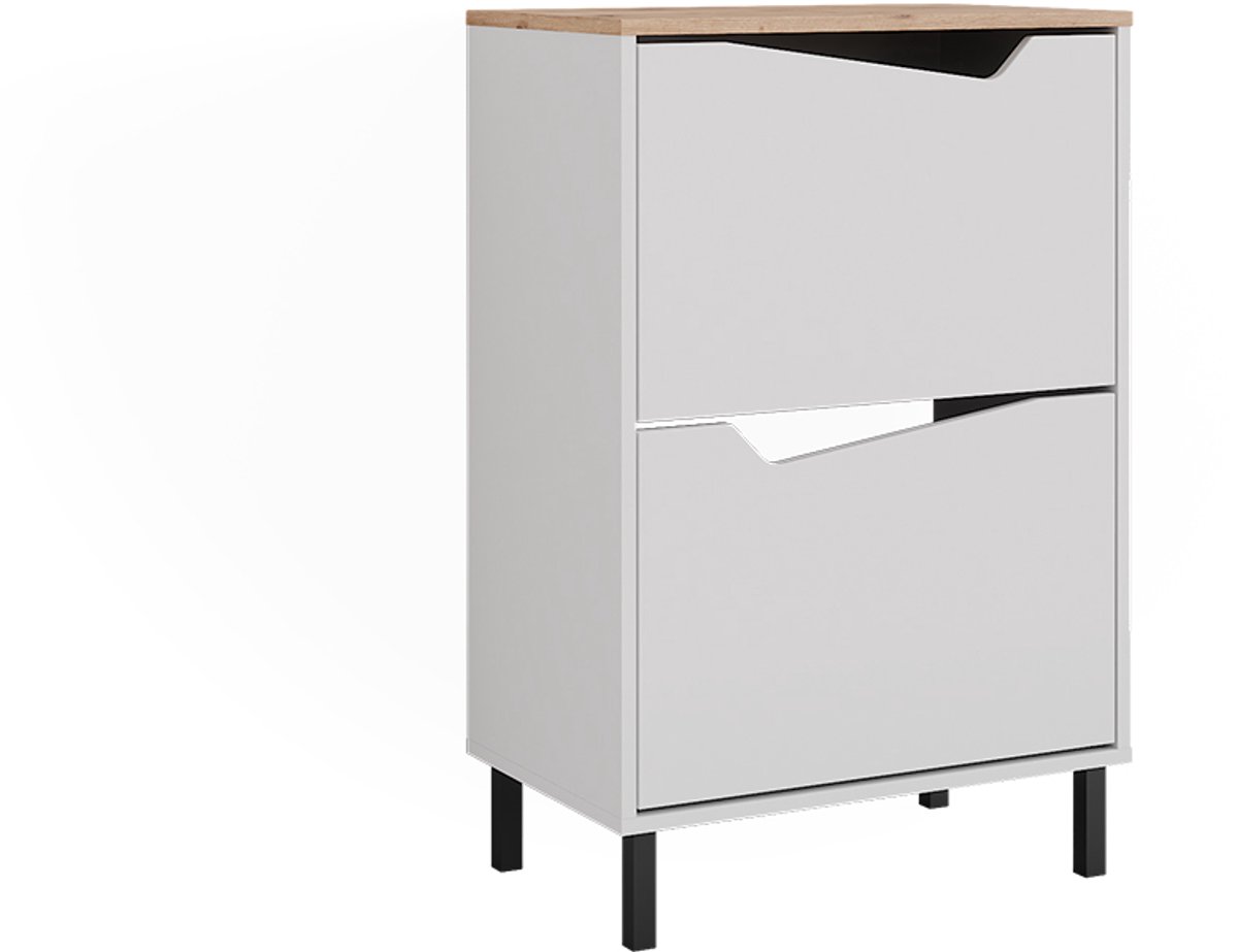 Vicco Marelle Schoenklaprek - 60 x 91.6 cm met 2 compartimenten Wit/Kunstnijverheid (4066731526680)