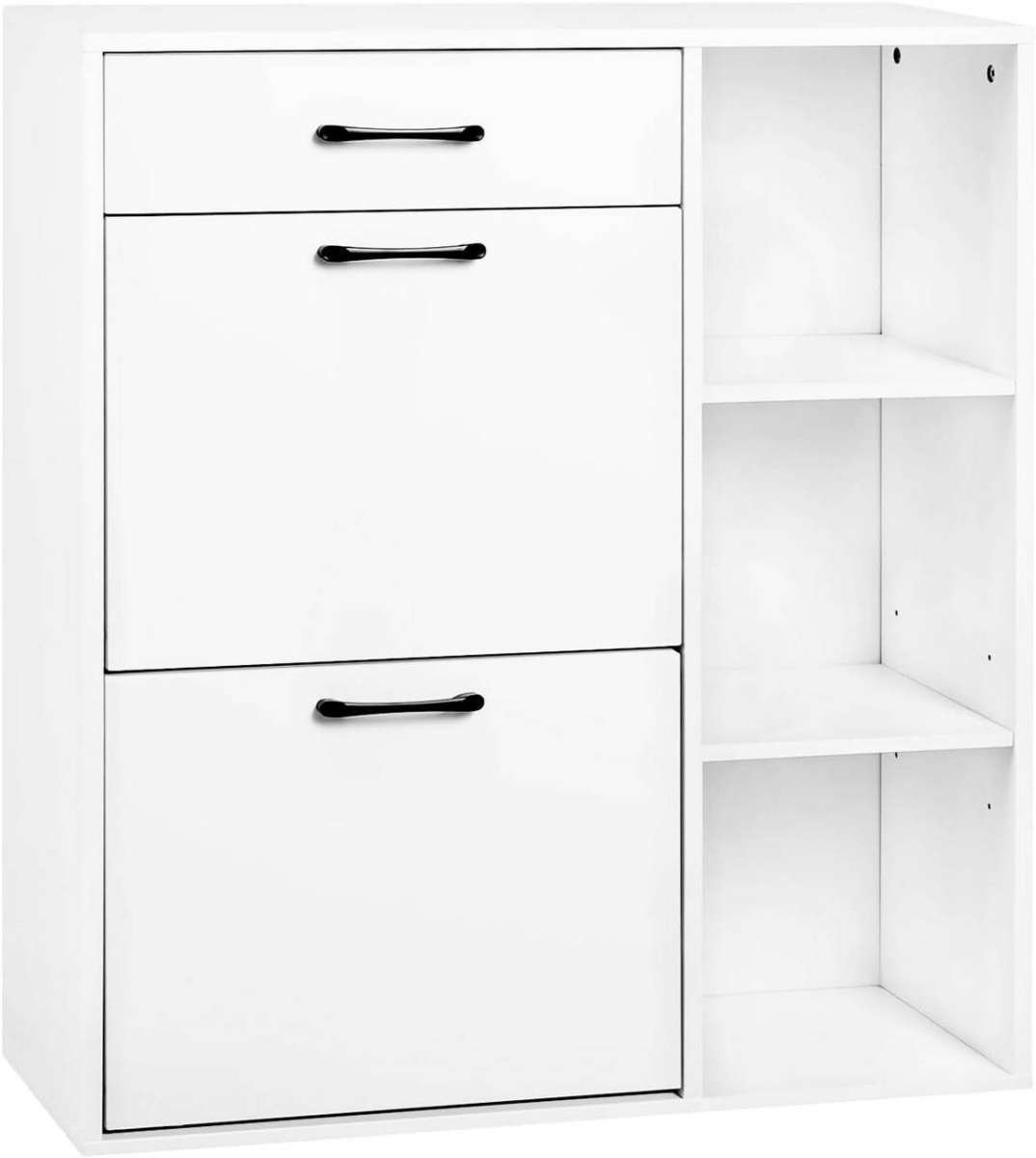 WARRAICH-Schoenenrek - Ruimtebesparende Schoenenkast met 2 Vouwvakken, Wit (8721328629712)