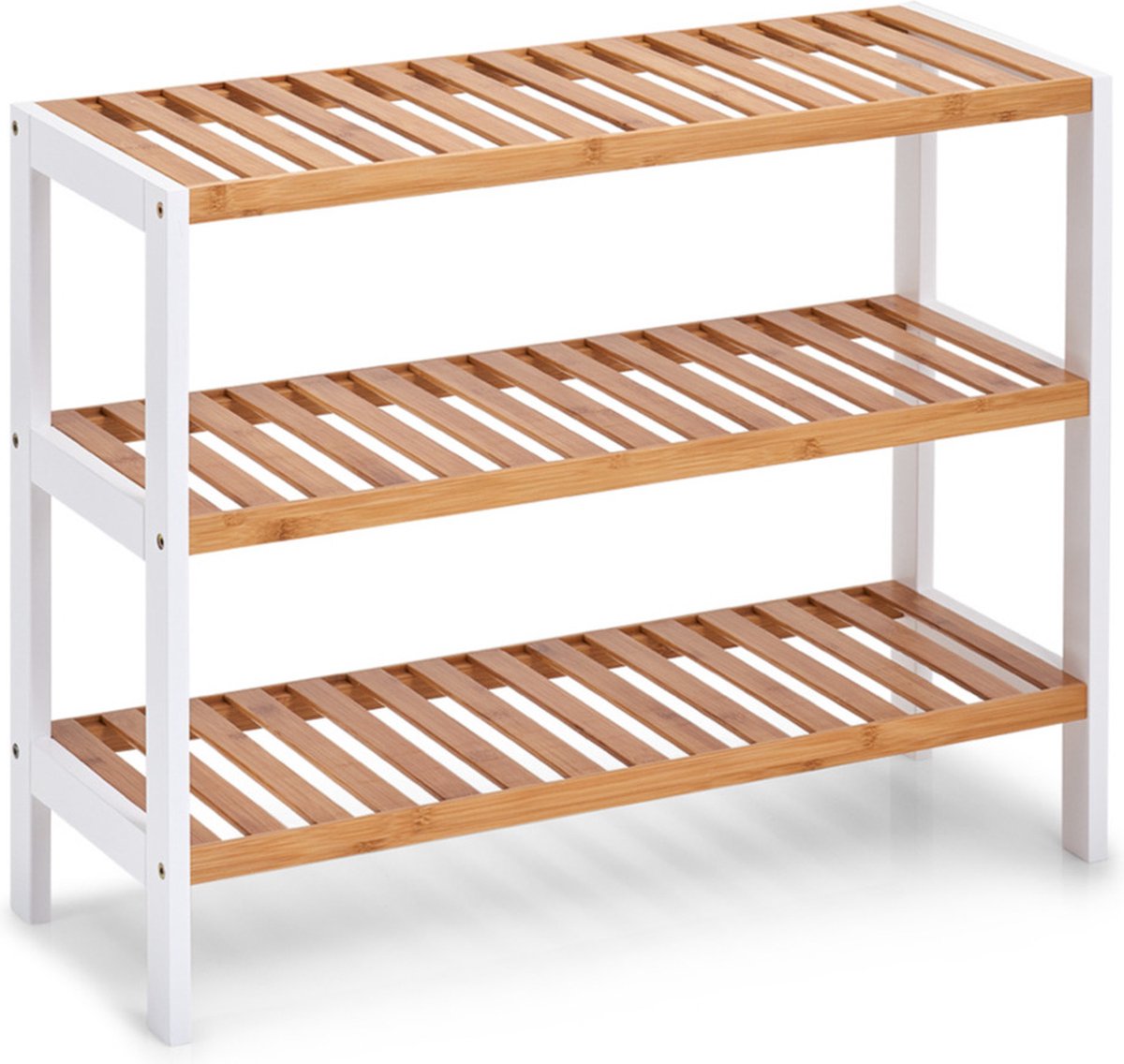 Zeller Bamboe houten schoenenrek/schoenenstandaard 3-laags - 70 x 26 x 54 cm - Schoenen opbergen (4003368188614)