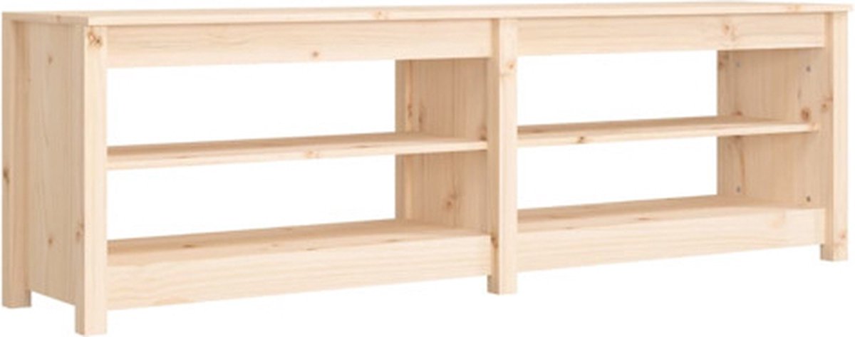 vidaXL - Schoenenbank - 160x36,5x50 - cm - massief - grenenhout (8720845556754)
