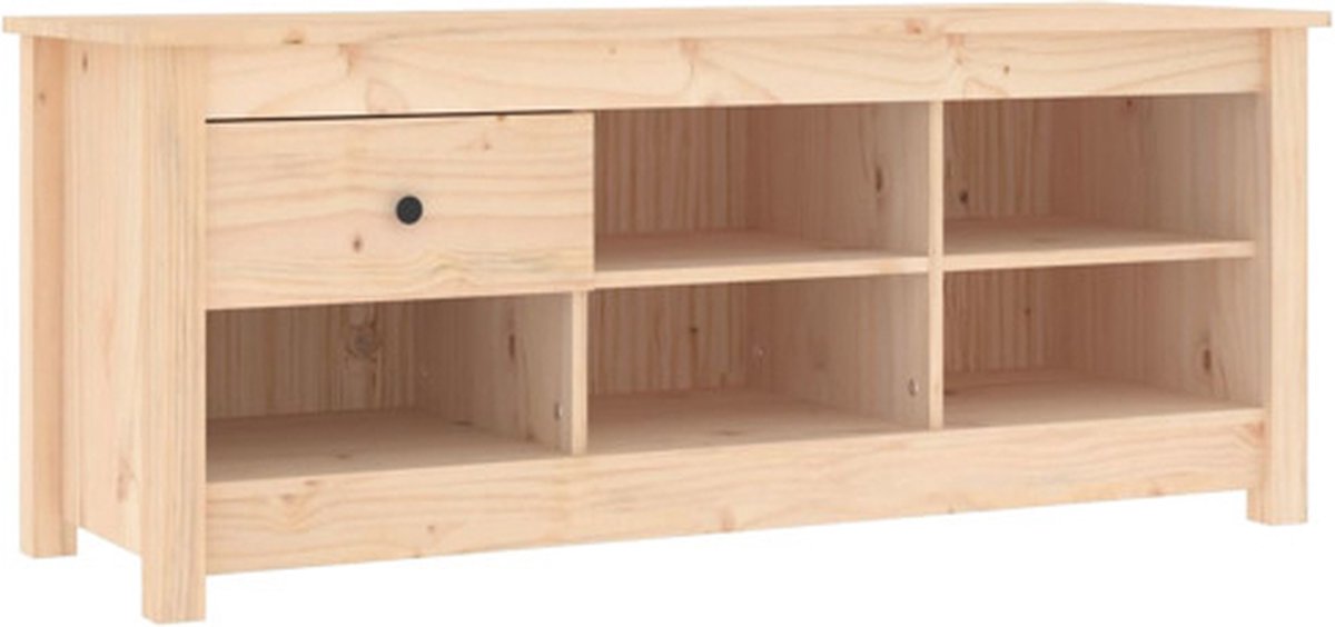 vidaXL - Schoenenkast - 110x38x45,5 - cm - massief - grenenhout (8720287189671)