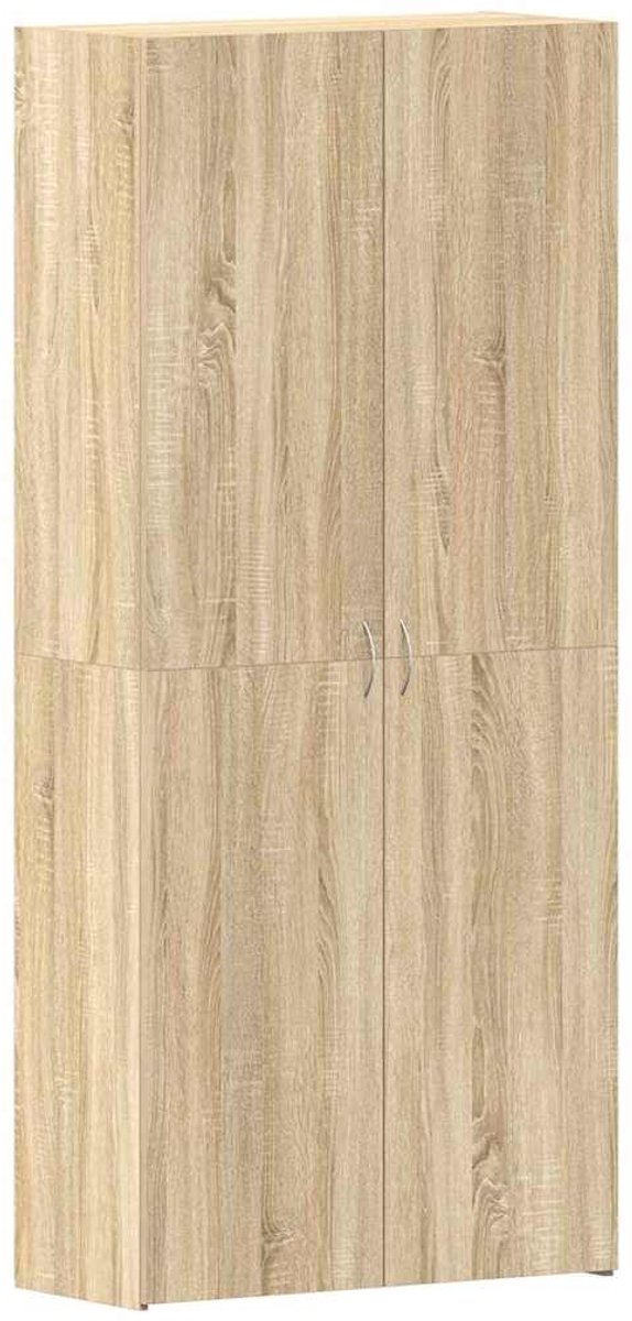 vidaXL - Schoenenkast - met - plank - Bruin - 80 - x - 35.5 - x - 180 - cm - Bewerkt - hout (8721158860019)