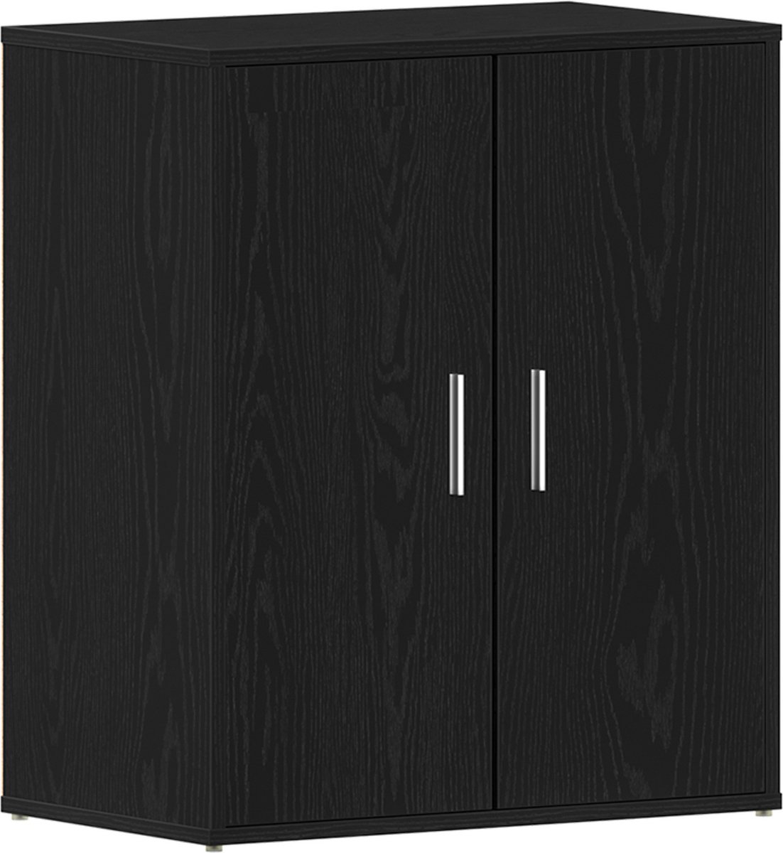 vidaXL - Schoenenkast - met - plank - Zwart - eiken - 60 - x - 35 - x - 70 - cm - Bewerkt - hout (8721158770813)