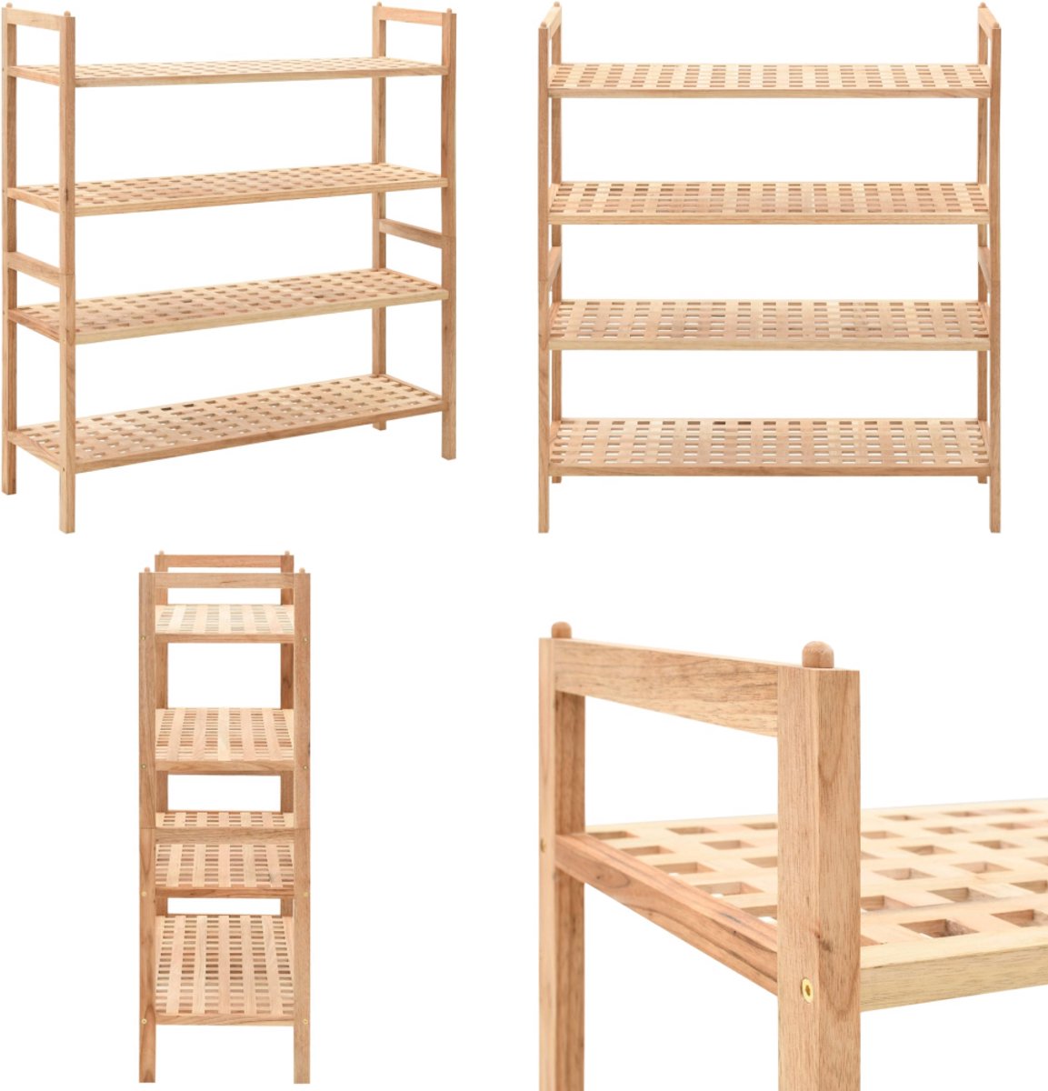 vidaXL Schoenenrek 69x26x81 cm massief walnotenhout - Schoenrek - Schoenrekken - Schoenorganiser - Schoenorganisers (8721114674667)