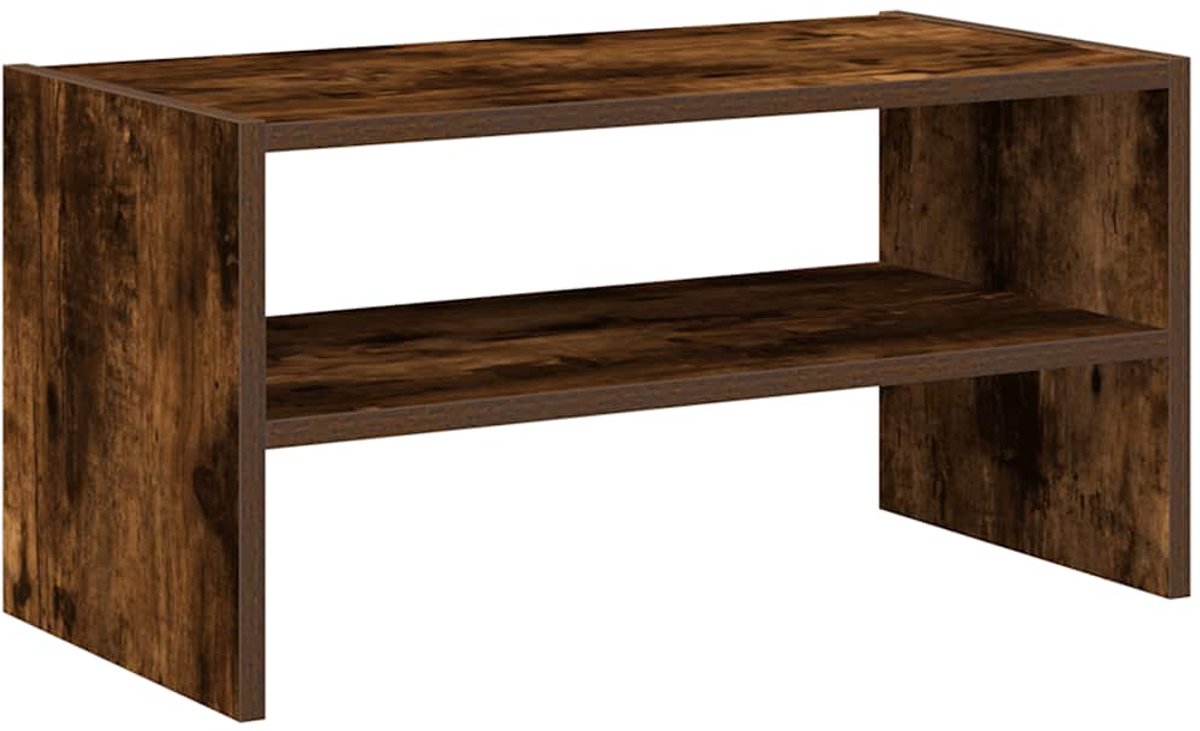 vidaXL - Schoenenrek - stapelbaar - 60x30x30,5 - cm - gerookt - eikenkleurig (8721158577443)